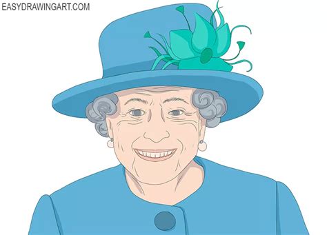 cartoon queen drawing|queen elizabeth easy drawing.